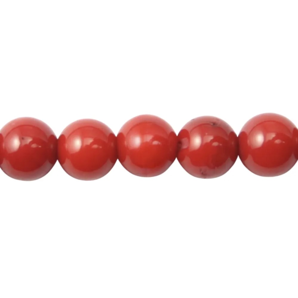 Bambú de mar, color rojo, redonda, 12mm x 40cm