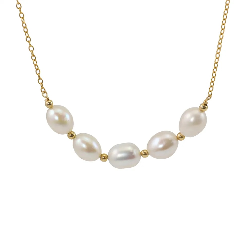 Collier en gold filled & perle d'eau douce x 1pc