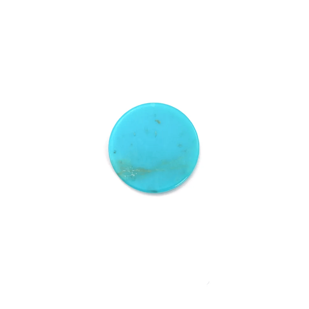 Cabochon Turquoise, round and flat shape 10mm x1pc