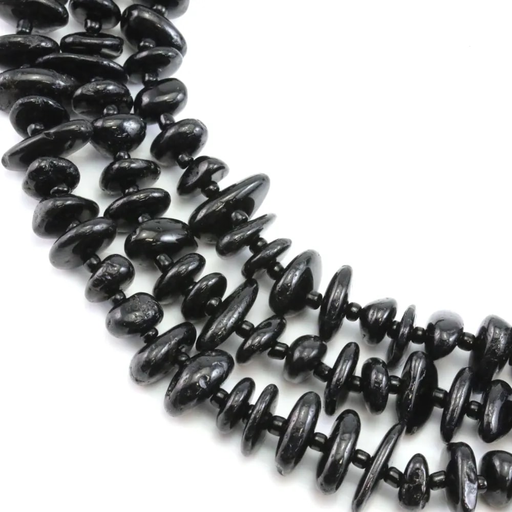 Tourmaline noire chips baroque x 39cm