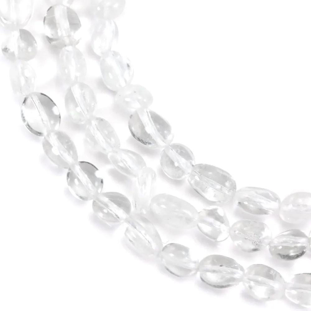 Cristal de roche baroque nugget 6-8mm x 39cm