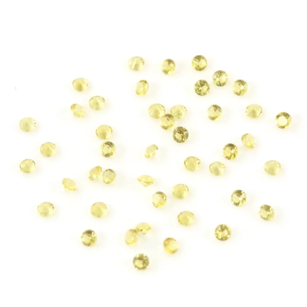 Zirconium oxide round brilliant yellow 2mm x 50pcs