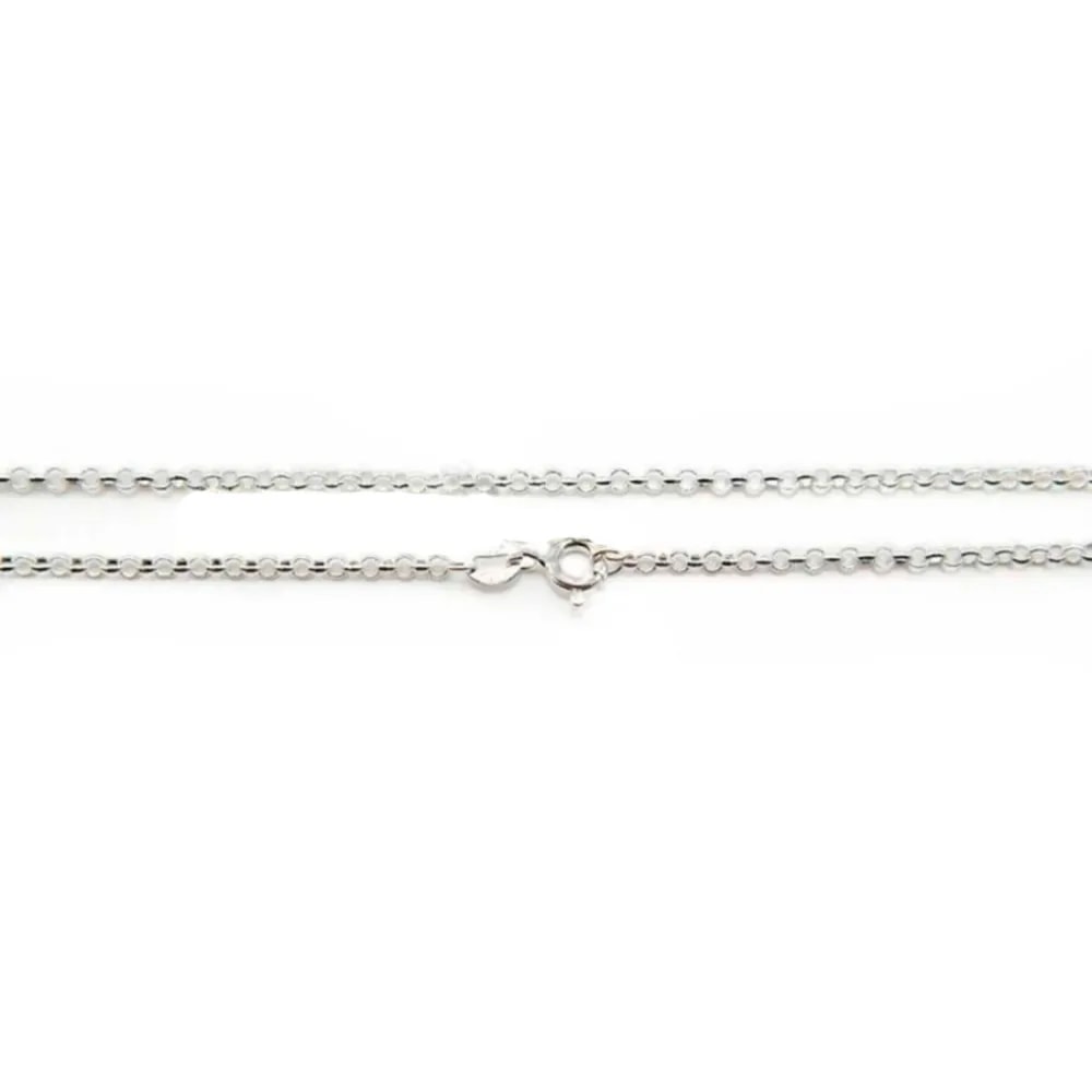 Chaîne maille jaseron rond 2mm en argent 925 x 40cm