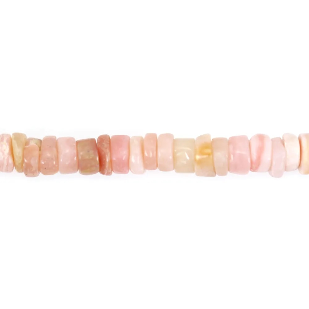 Opalo rosa rodaja heishi 8-9mm x 40cm