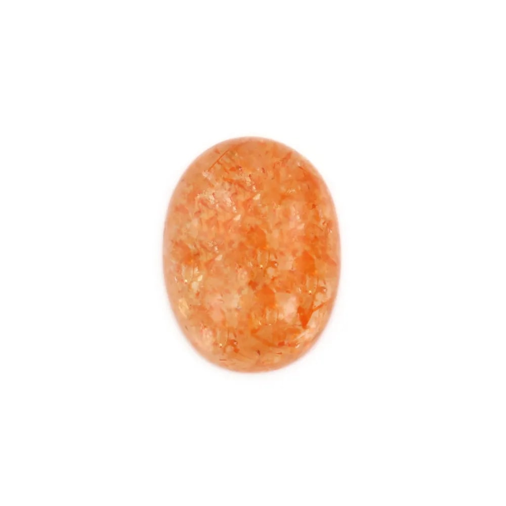 Cabochon Pierre de soleil ovale 6x8mm qualité A x 1pc