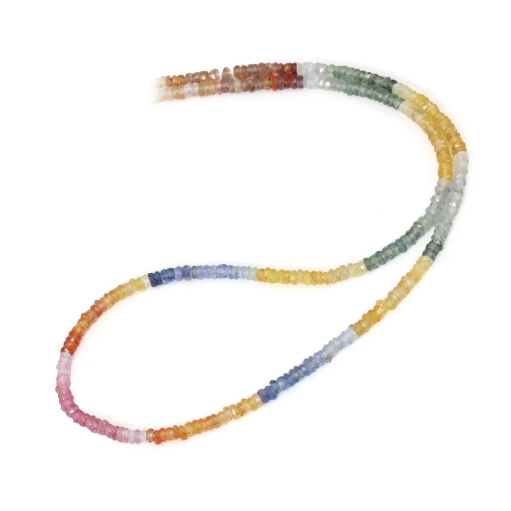 Zafiro multicolor degradado rondelle facetado 3mm x 40cm
