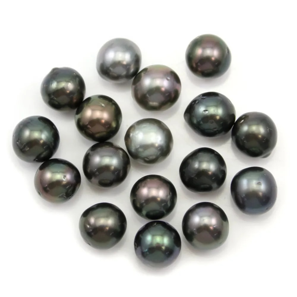 Perla di coltura di Tahiti, rotonda, 8.5-9mm, D x 1pc