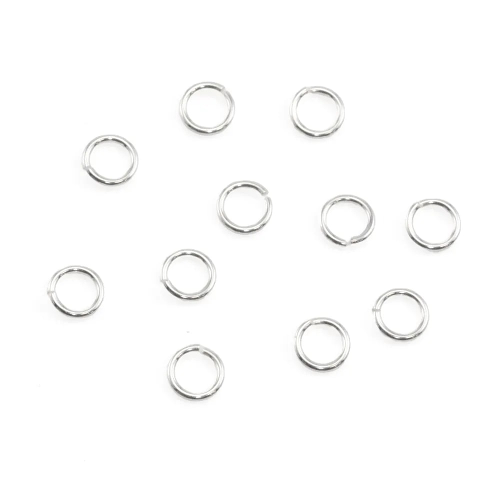 Anneaux ouverts rond 4x0.6mm - Argent 925 x 20pcs