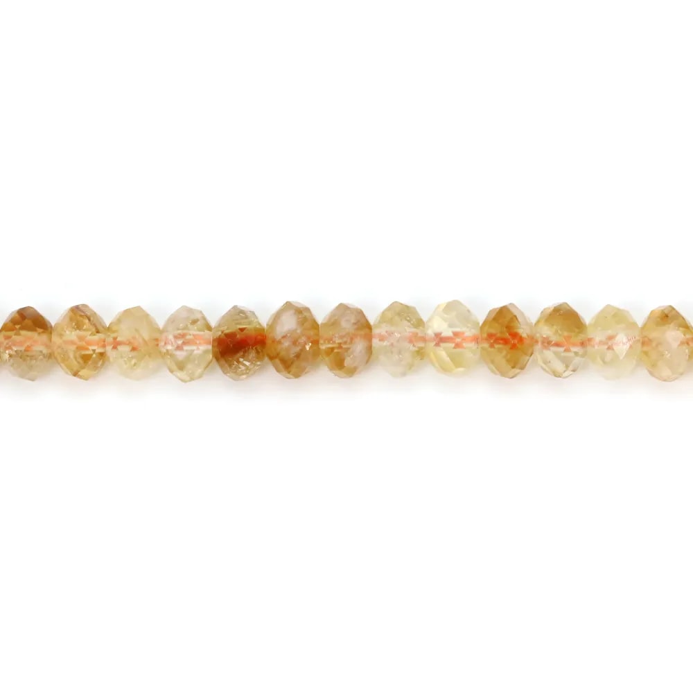 Citrino rodella sfaccettata 4x6mm x 2pz