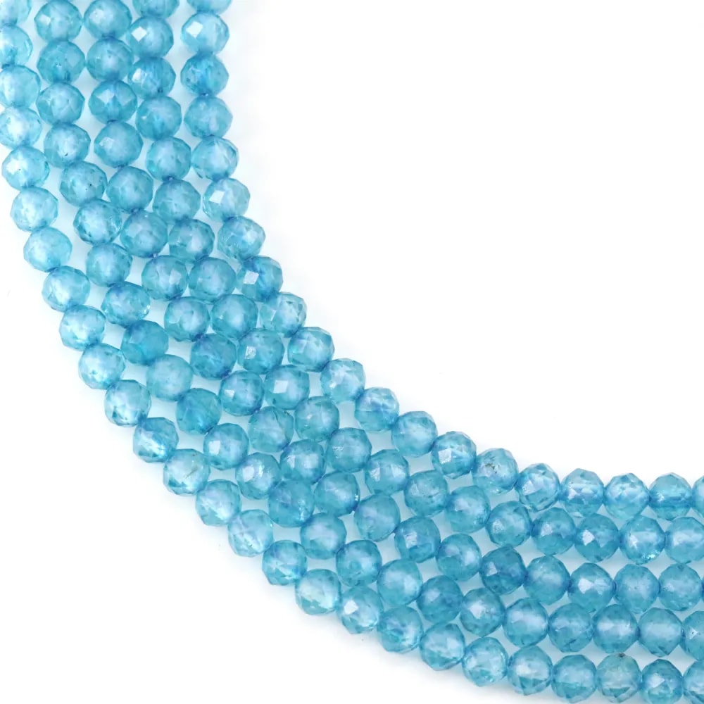 Topaze chauffé rond facetté 3mm x 39cm