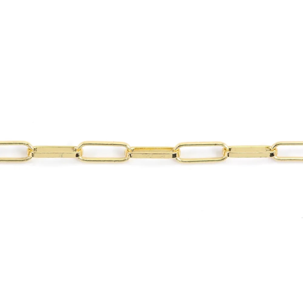 Rechteckige Gliederkette 3.5x10mm - Golden x 50cm