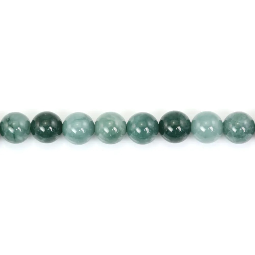 Jade naturel rond 10mm x 2pcs