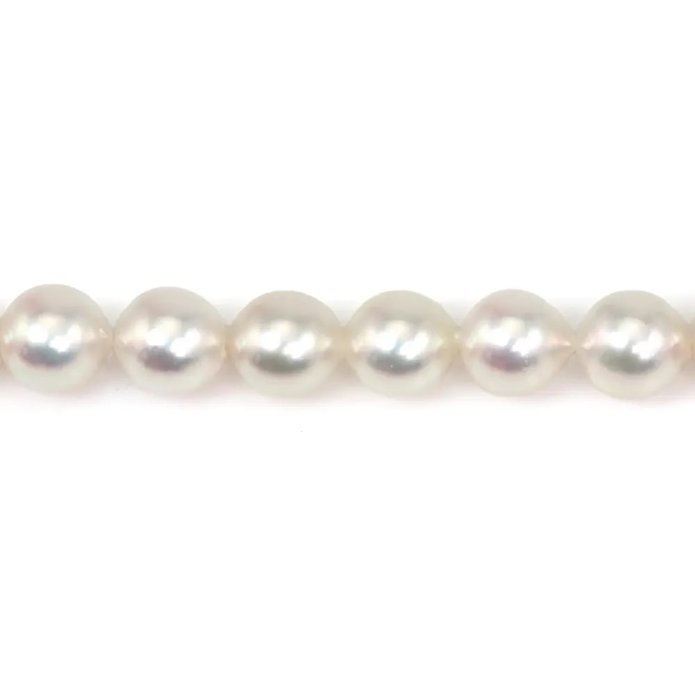 Perles de culture AKOYA japonais, semi-ronde/goutte, 8-8.5mm x 40cm AA+