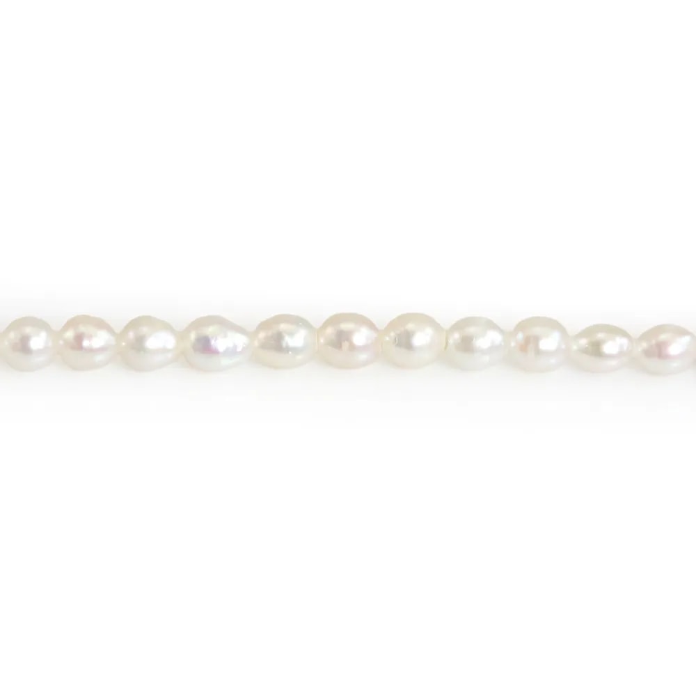 Perla d'Acqua Dolce Bianca | Perle Semi-Tonde Gioielli