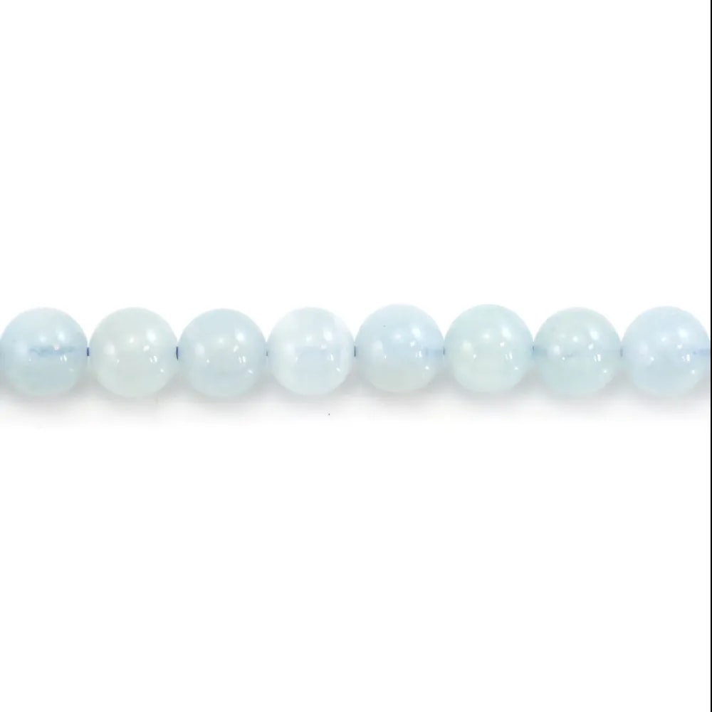 Round Aquamarine 6.5mm x 4pcs