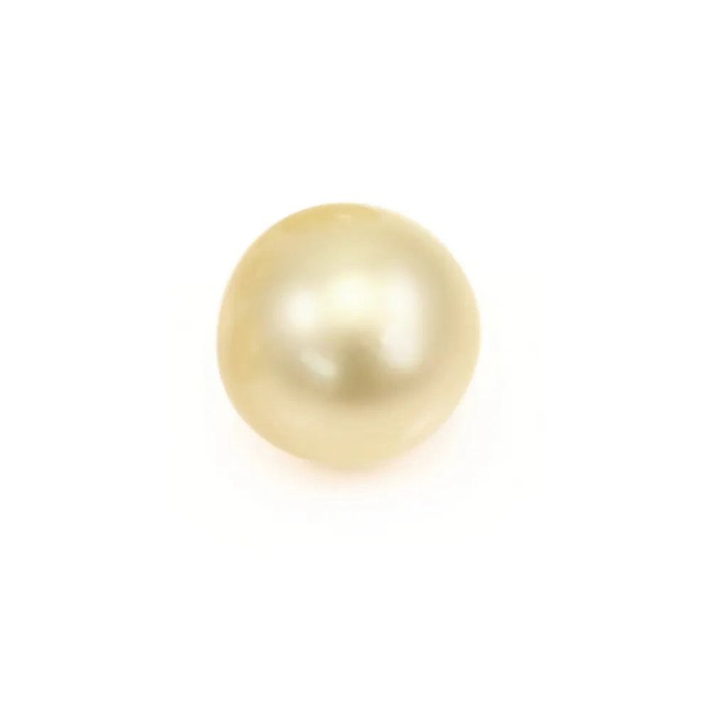 Perle des mers du Sud, champagne, ronde, 9-10mm - AAA x 1pc