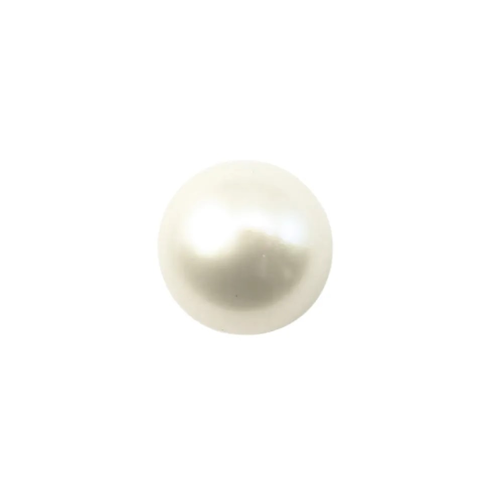 Perle de culture d'eau douce, blanche, ronde, 10-11mm x 1pc