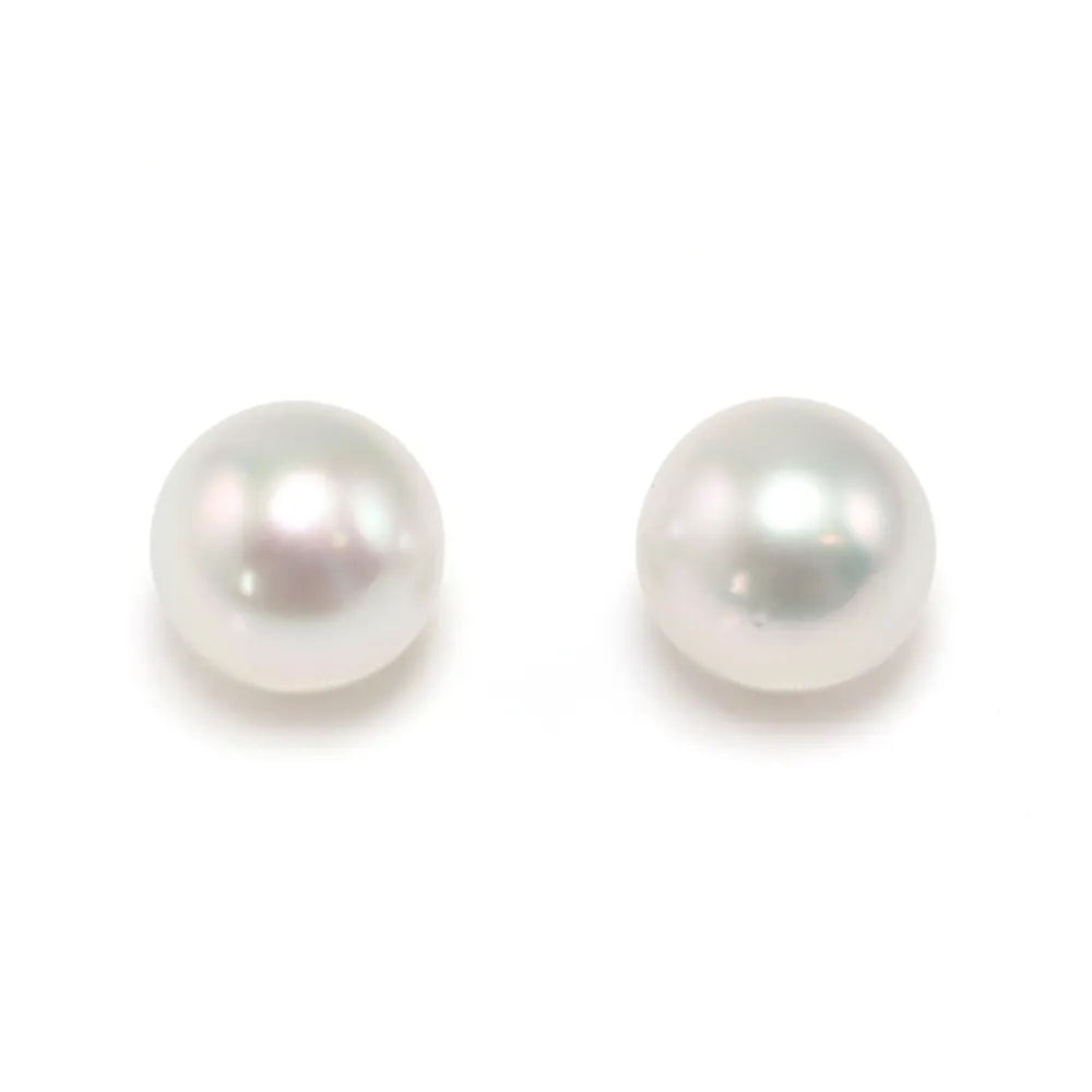 Perla de los mares del Sur/de Australia blanca, redonda, 9-10mm - AAA x 1pc