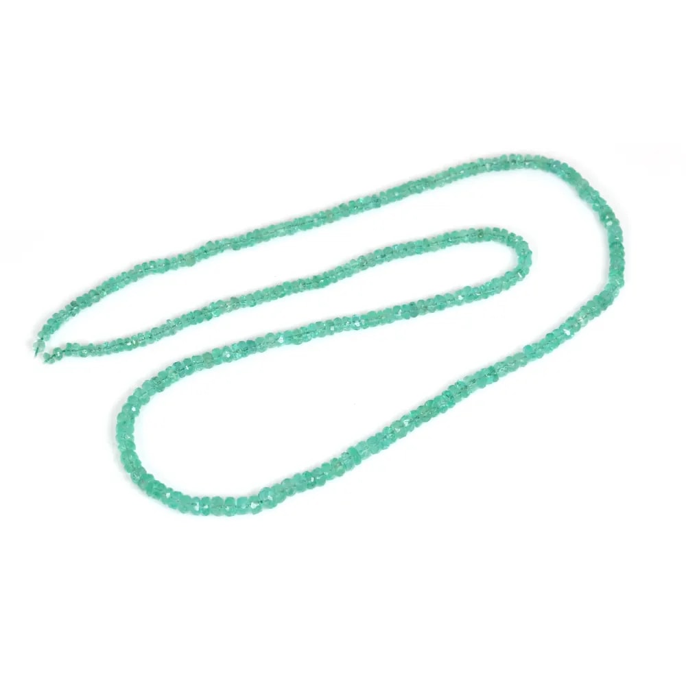 Emeraudes rondelle facetté dégradé taille 1x2.5-2x3.5mm x 41cm