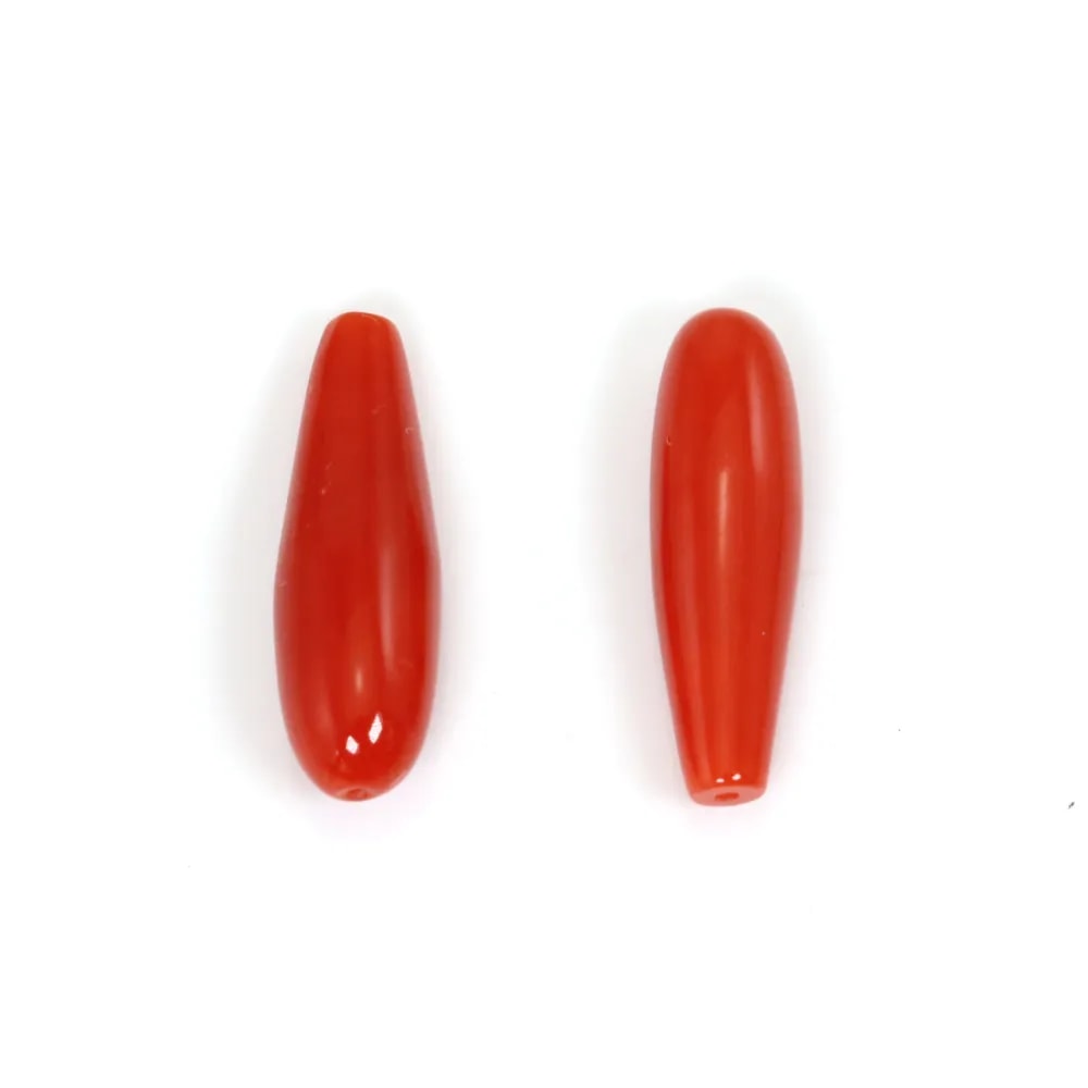 Corail Rouge Naturel goutte 6x18mm x 1pc