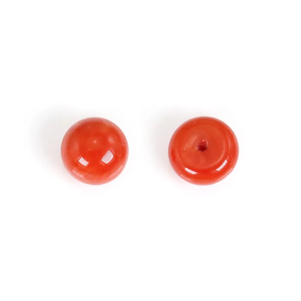 Corail Rouge Naturel bouton semi percé 6mm x 1pc
