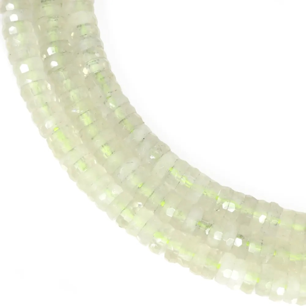 Runder facettierter Heishi-Zitronenquarz 2x6mm x 37cm