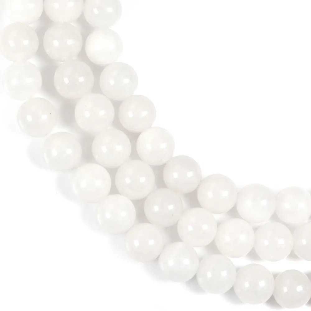 Jade blanco redondo 8.5mm x 38mm