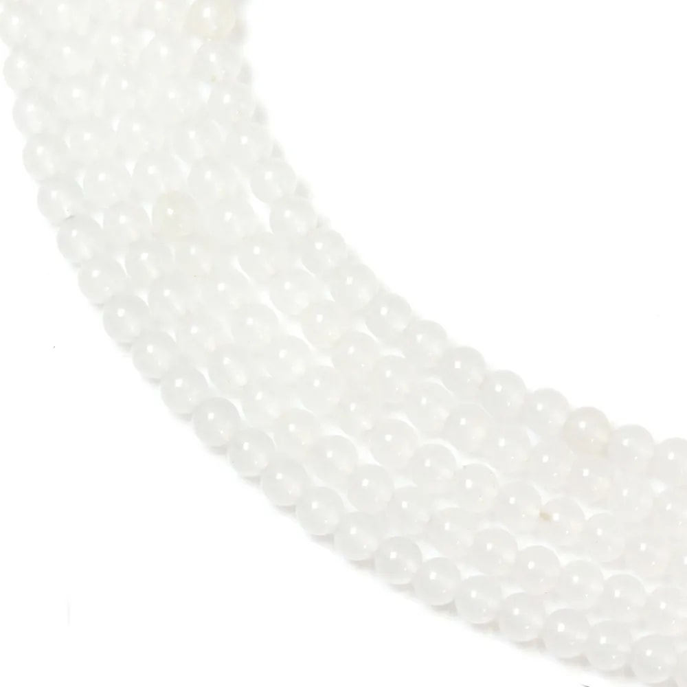 Weißer Jade rund 3mm x 39cm