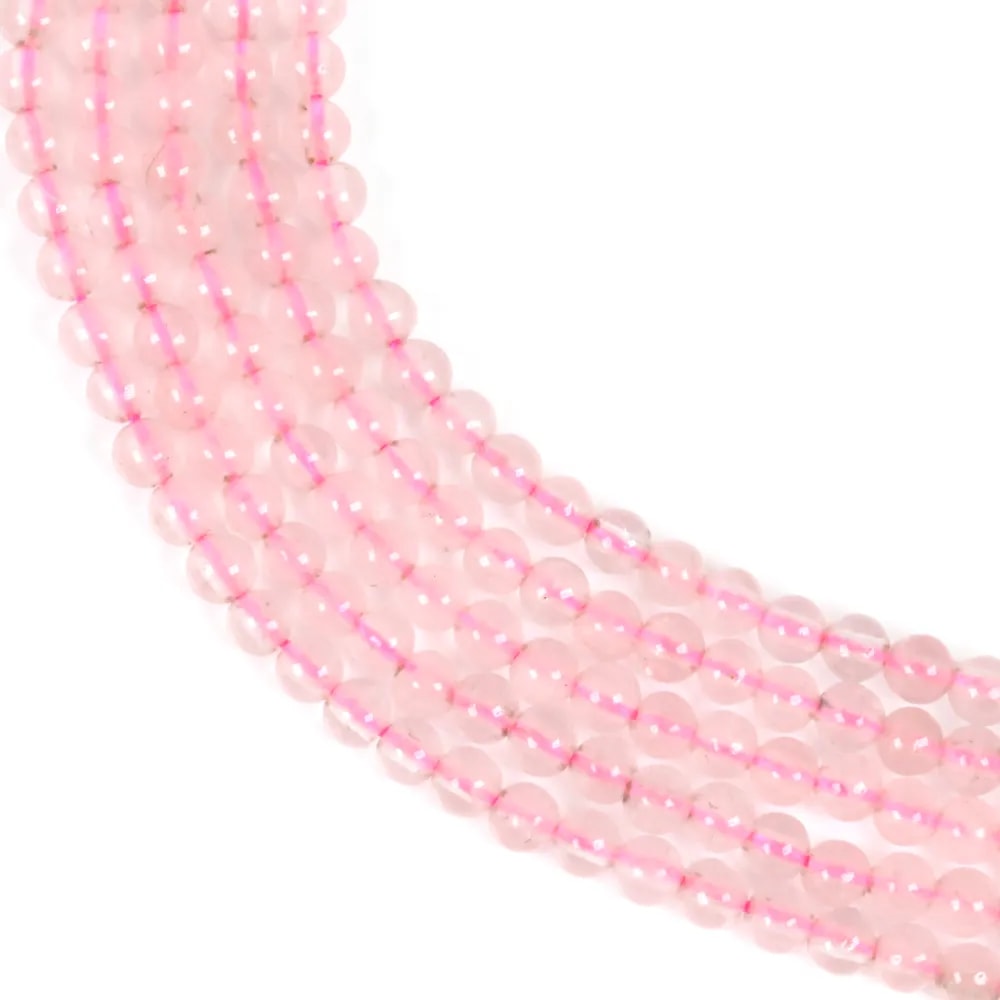Quartzo rosa redondo 3mm x 38cm