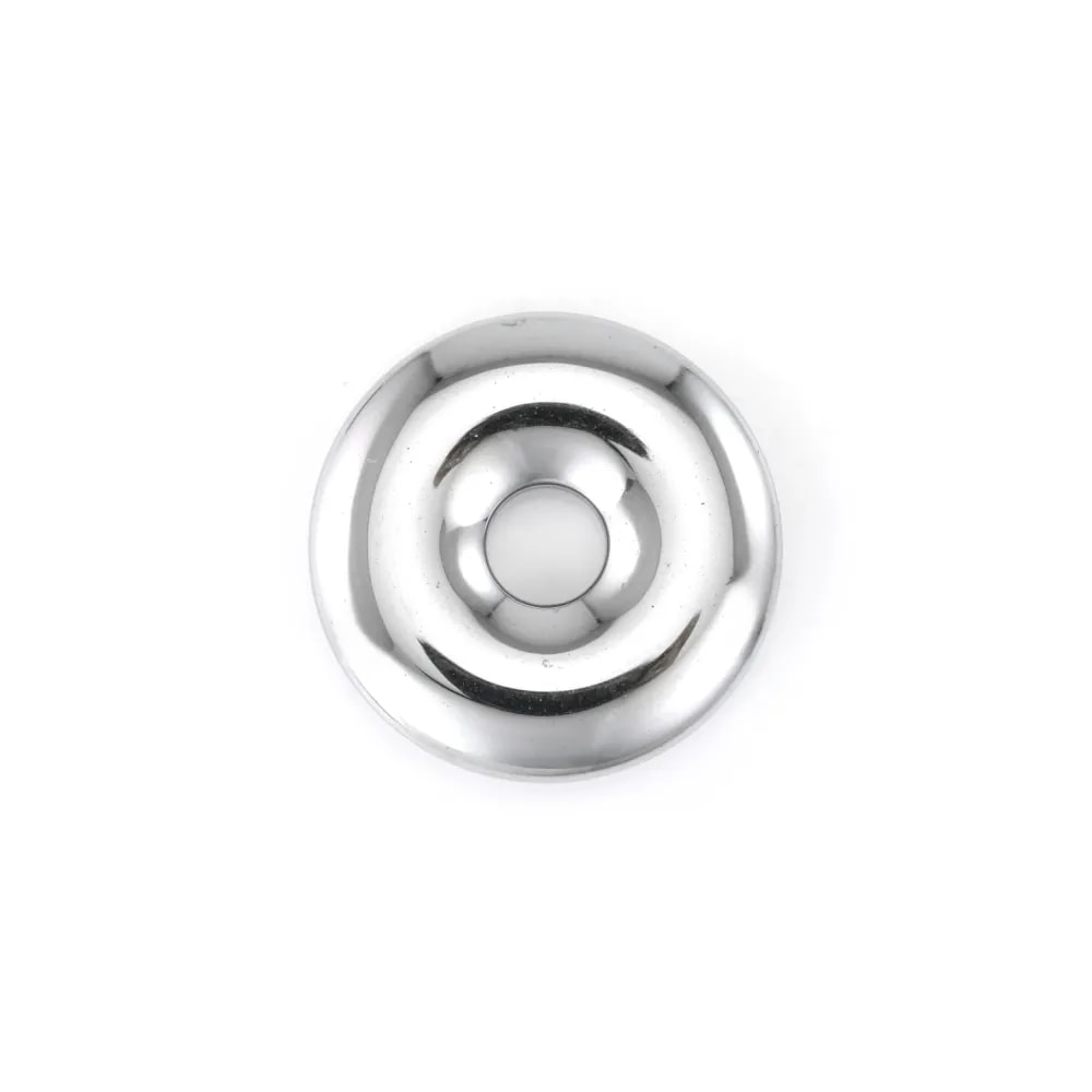 Silver Hematite Donut 20mm x 1pc