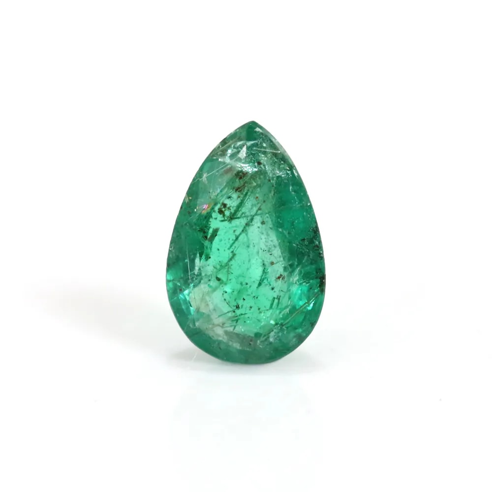 Esmeralda para engastar, corte pêra 6x9mm x 1pc
