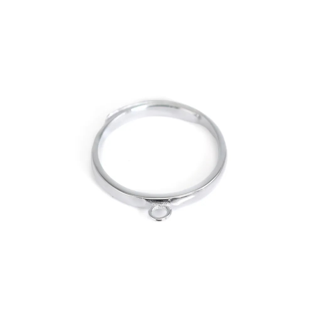 Adjustable wide ring in 925 silver with 1 ring x 1pc