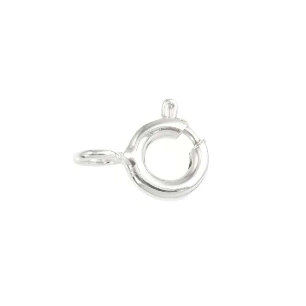 Fermoir à ressort 5mm - anneau fermé - Argent 925 x 4pcs