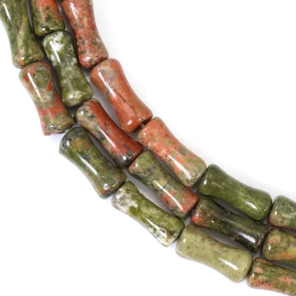 Tubo de unakita bambú 5x12mm x 38cm