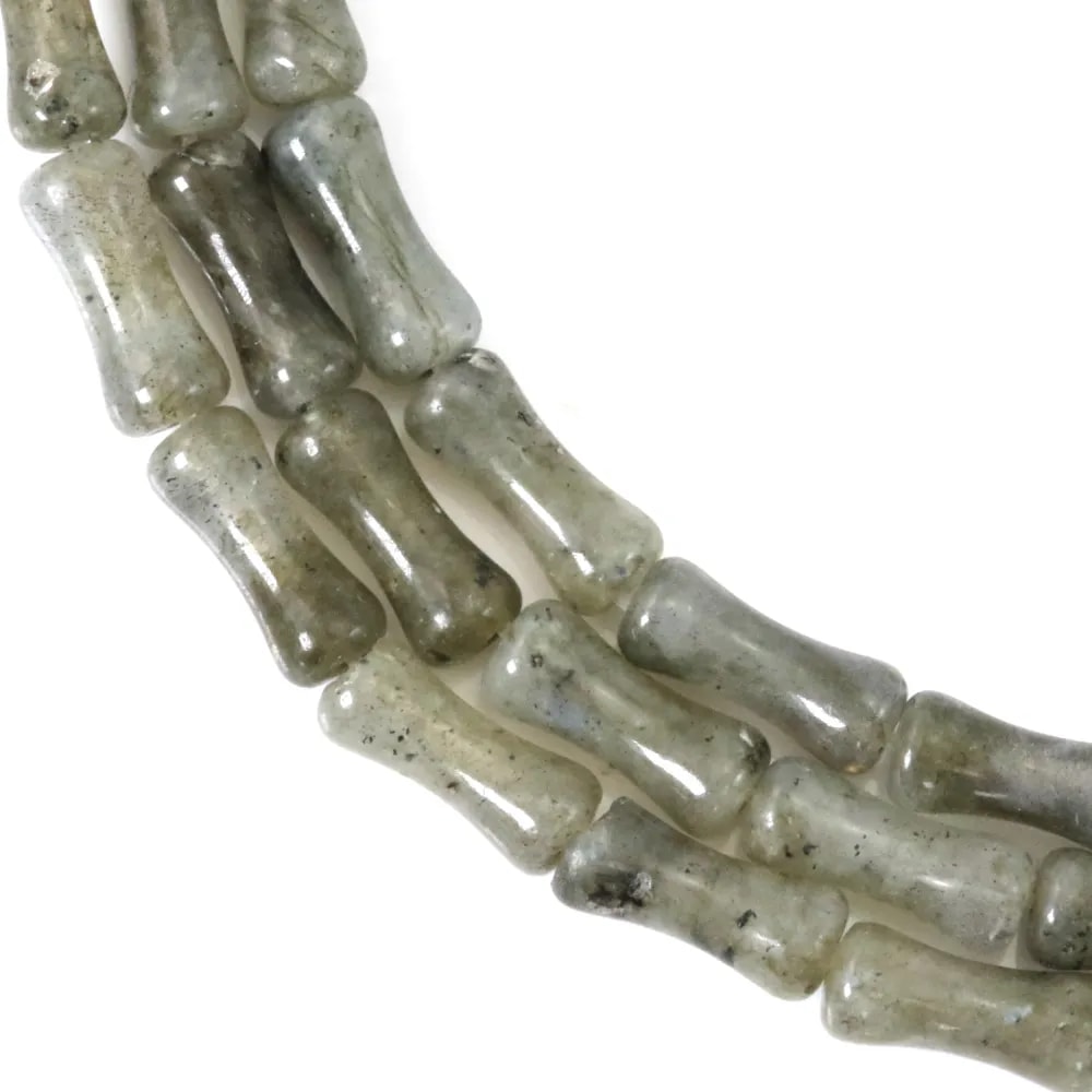 Tubo de labradorita bambú 5x12mm x 38cm