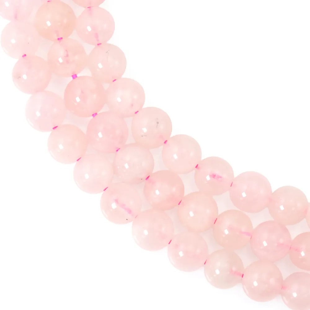 Morganita rosa redonda 6.5mm x 39cm
