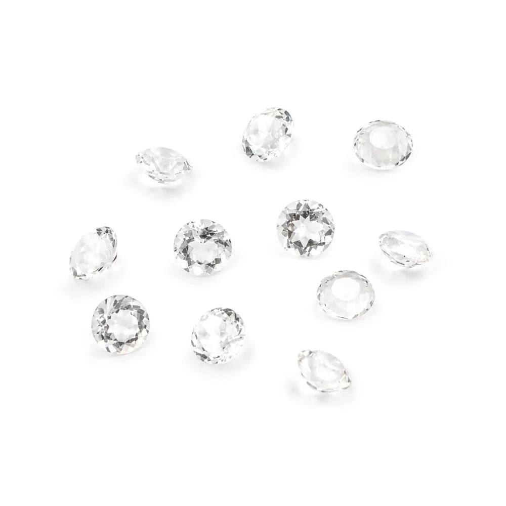 Runder Zirkonoxid brillant 5mm zum Fassen x 2 Stk.