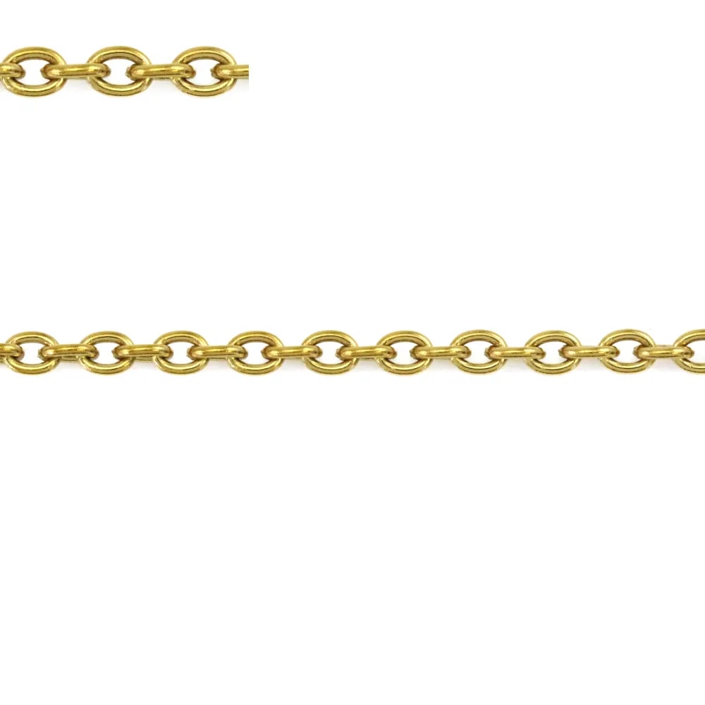 Chaîne forçat 3x4mm - Acier Inox 304 doré x 1m