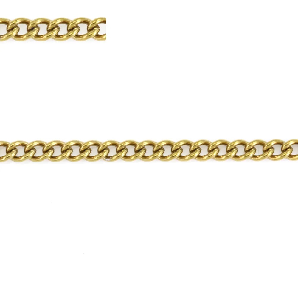 Chaîne gourmette 3.6x4.8mm - Acier Inox 304 doré x 50cm