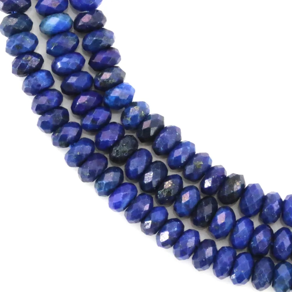 Facettierte Lapis Lazuli Rondelle 2x4mm x 38cm