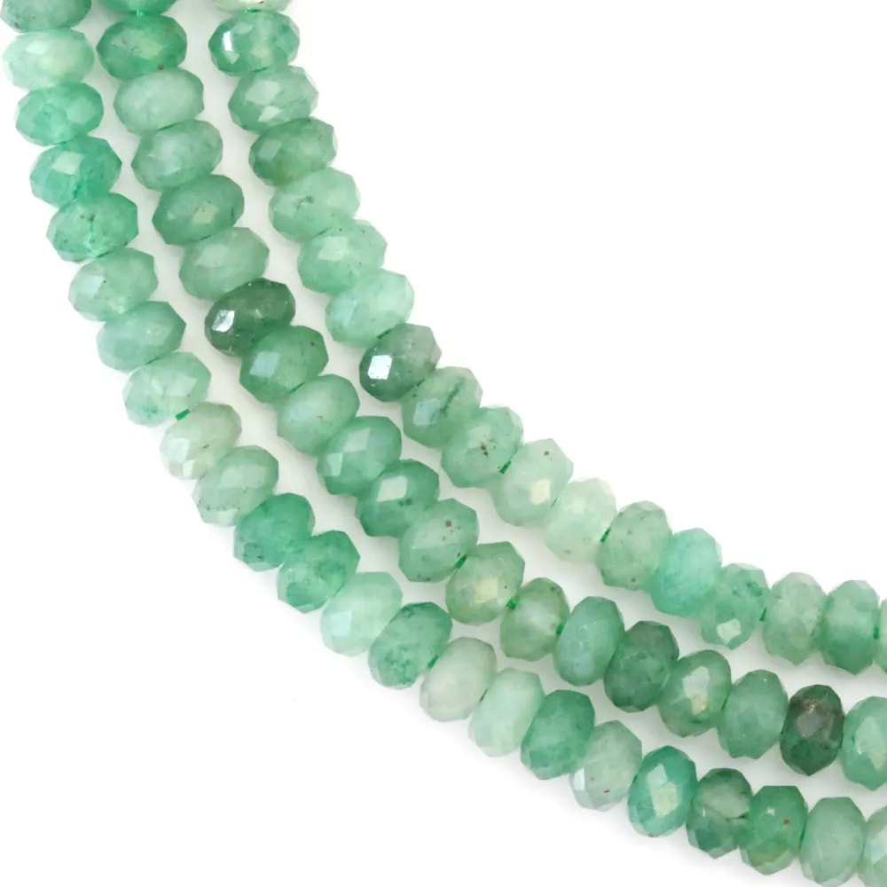 Faceted Aventurine rondelle 2x4mm x 38cm