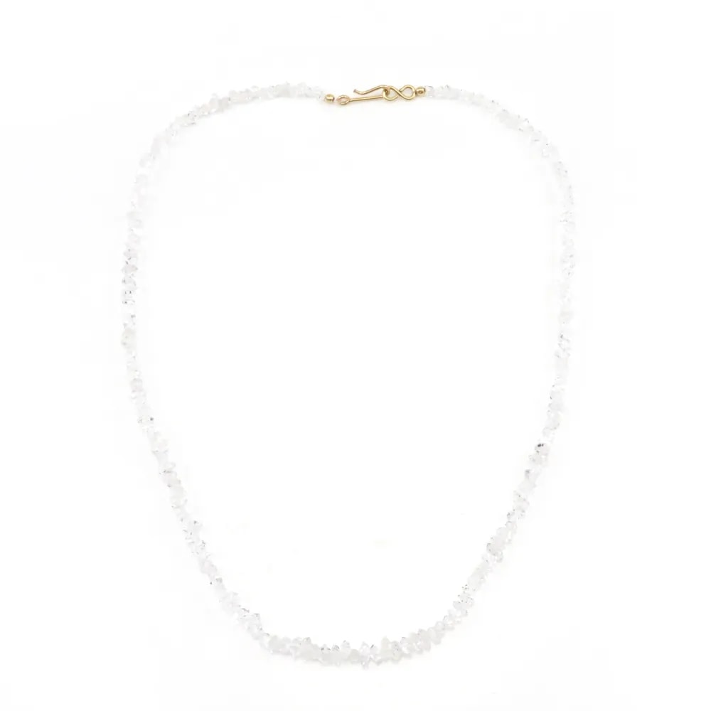 Collar Cuarzo Herkimer 3-4mm - Relleno de Oro x 1pc