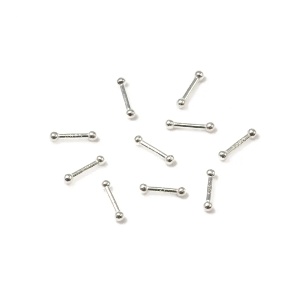 Tiges d'oreilles de maintien 6mm - Argent 990 x 10pcs