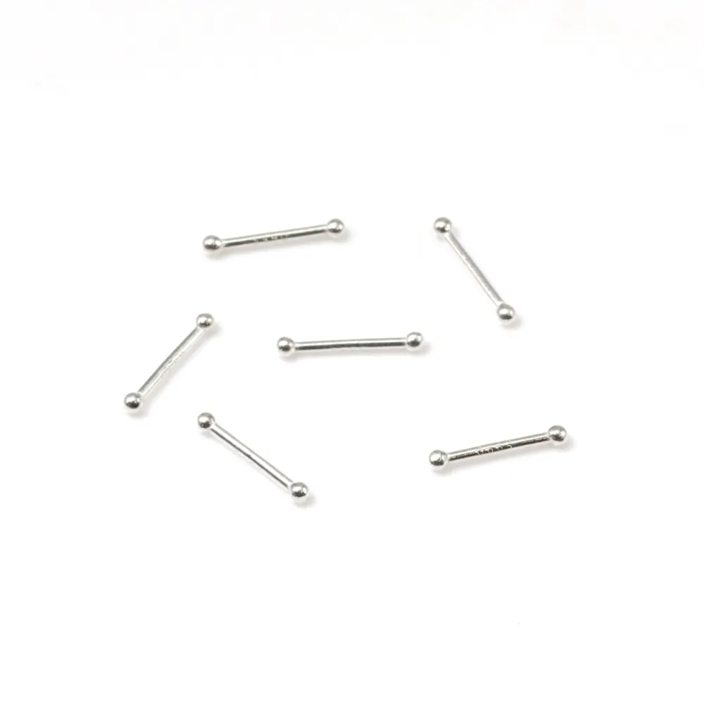 Postes de orejas de soporte 8mm - Plata 990 x 6pcs