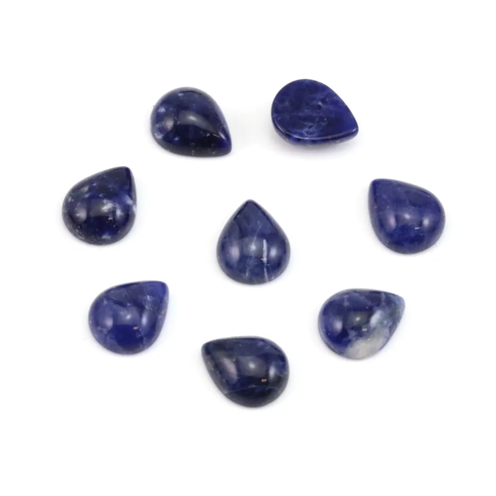 Cabujón Sodalita gota 8x10mm x 1 pieza