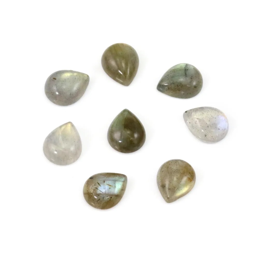 Cabochão Labradorita gota 8x10mm x 1pc