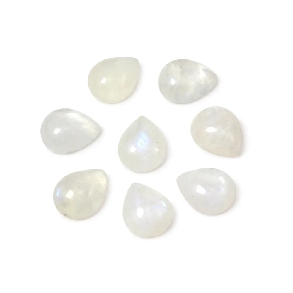 Cabochão Pedra da Lua gota 8x10mm x 1pc