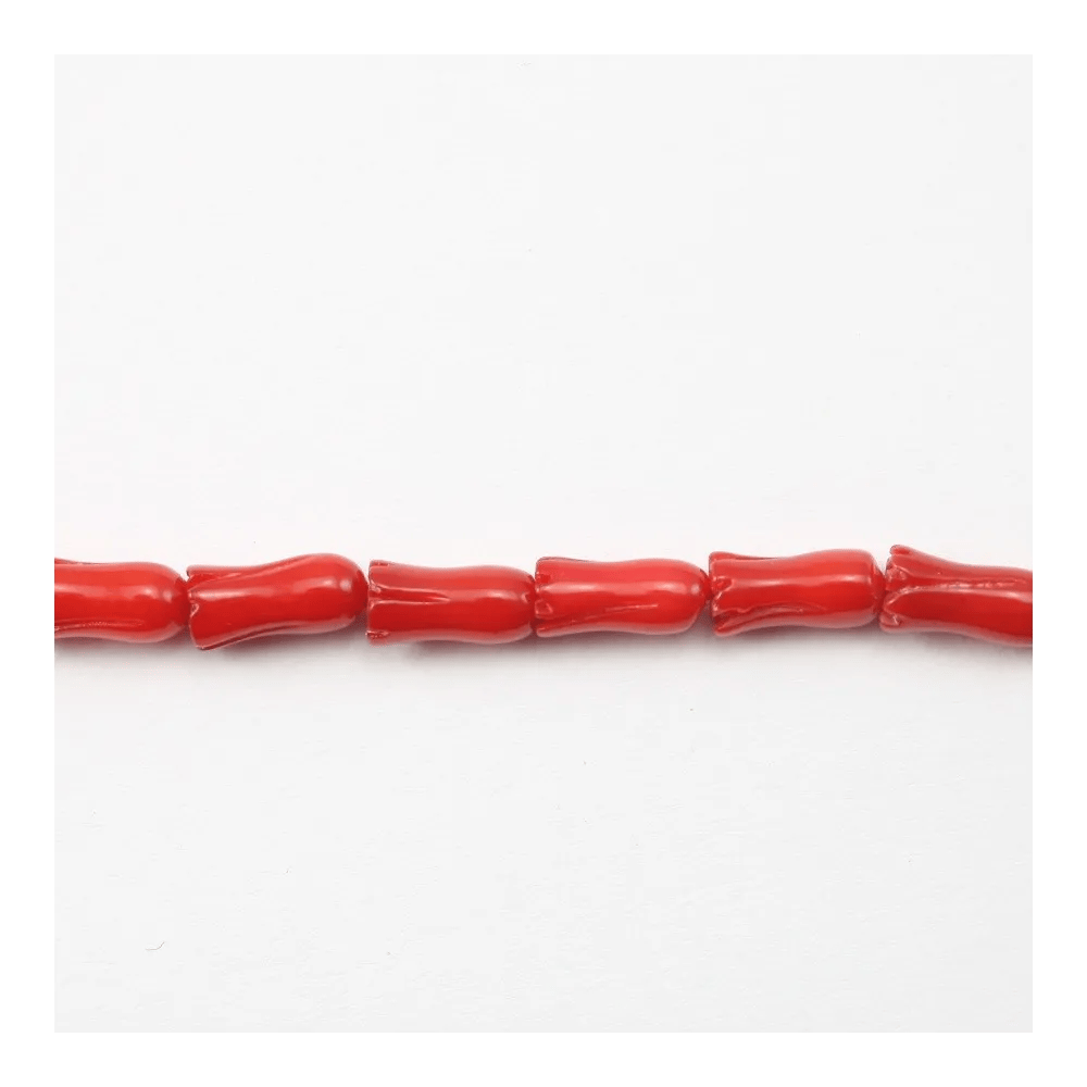 Bambou de mer teinte rouge tulips 4x8mm 