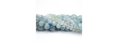 Aquamarin - Perle Naturstein - Schmuckherstellung