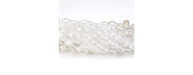 Cristal de roche - Perle pierre naturelle - Fabrication de bijoux